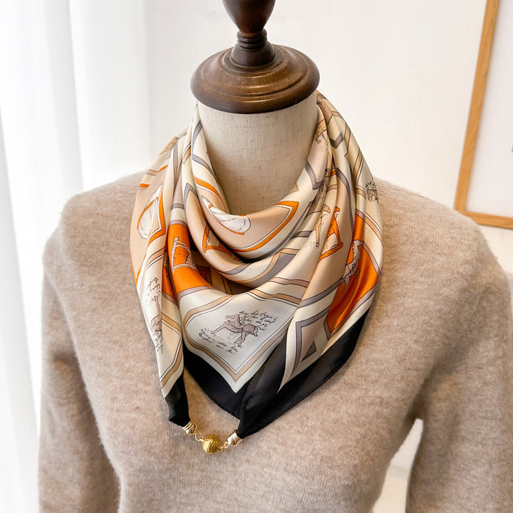 Women's Elegant Retro Printed Square Magnetic Cravat - Style #3 - image 5