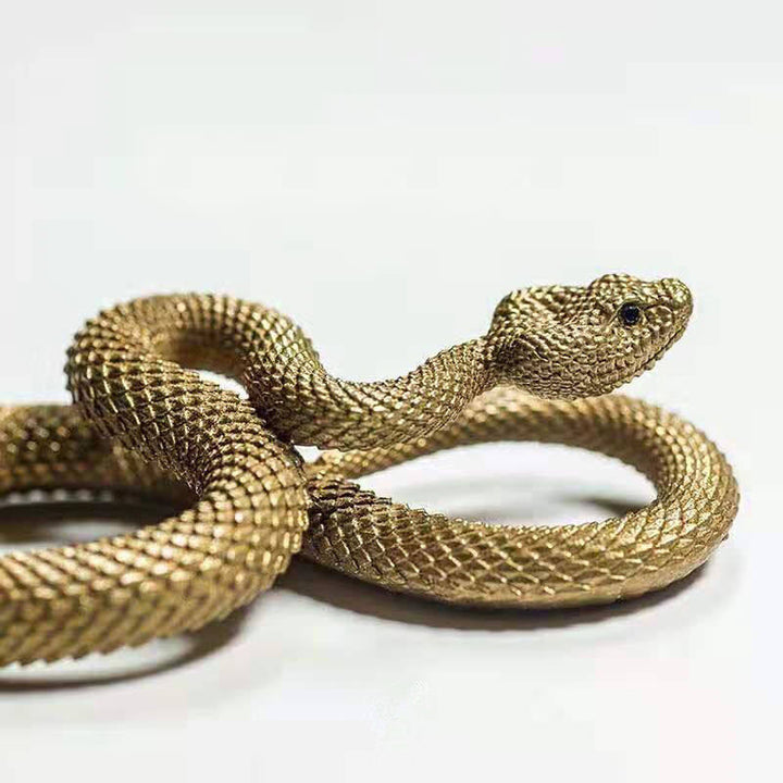 Goth Animal Novelty Brass Snake Hook Keychain - image 2
