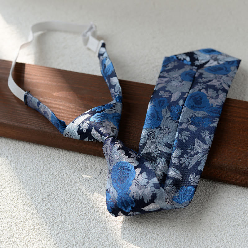 Men's Floral Printed Pre-tie Necktie For Suit - Style #9 - image 9