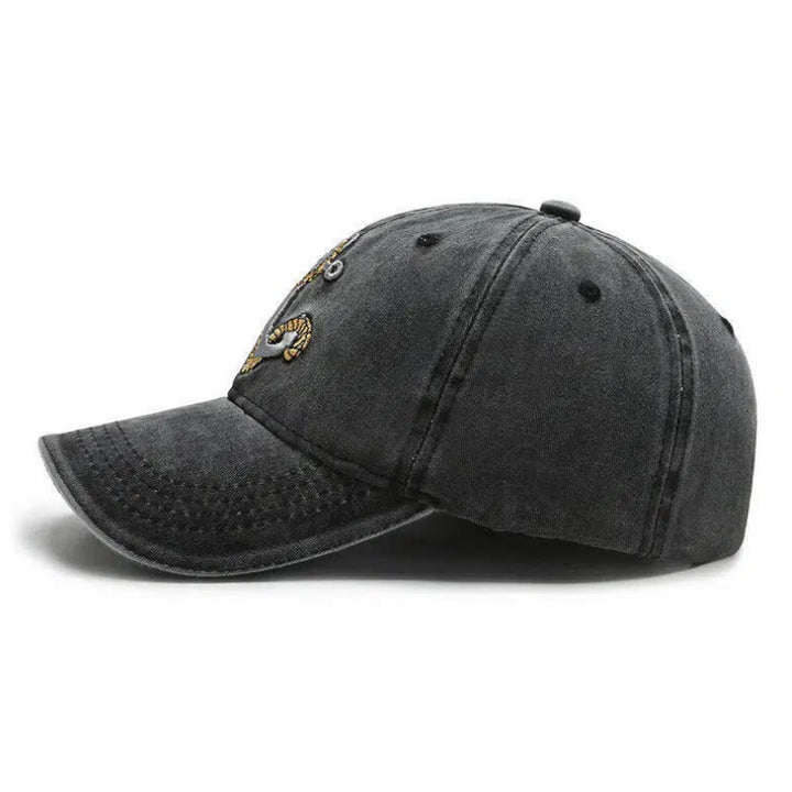 Vintage Nautical Style Worn-out Anchor Embroidered Baseball Cap - image 2