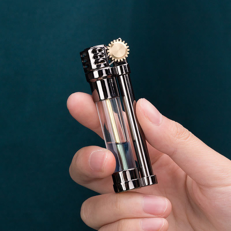 Steampunk Style Transparent Tank Refillable Kerosene Lighter - image 2