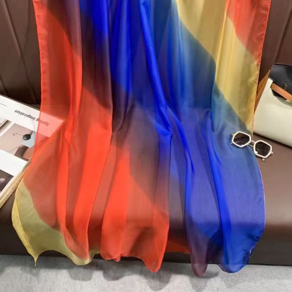 Women's Gradient Color Lightweight Flowy All-Season Scarf - image 7