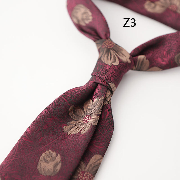 Men's Ornate Patterned Silk-Like Fabric Neckties - Style #3 - image 8