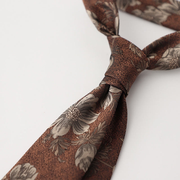 Men's Ornate Patterned Silk-Like Fabric Neckties - Style #1 - image 2