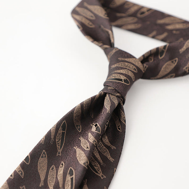 Men's Ornate Patterned Silk-Like Fabric Neckties - Style #5 - image 6