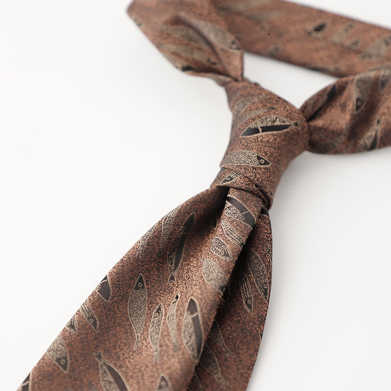 Men's Ornate Patterned Silk-Like Fabric Neckties - Style #7 - image 8