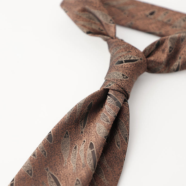Men's Ornate Patterned Silk-Like Fabric Neckties - Style #7 - image 8