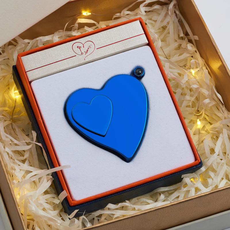 Romantic Love Shaped Colorful Gas Electric Dual Ignition Lighter - Blue - image 8