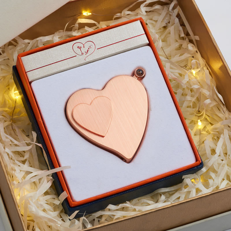 Romantic Love Shaped Colorful Gas Electric Dual Ignition Lighter - Golden - image 9