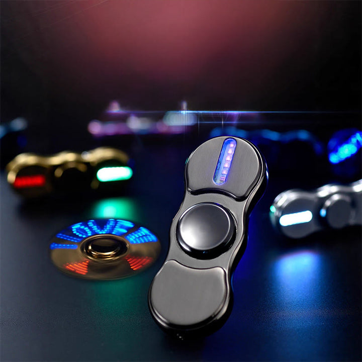 2-in-1 Fingertip Gyro LED Colorful Light Electronic Lighter - image 3