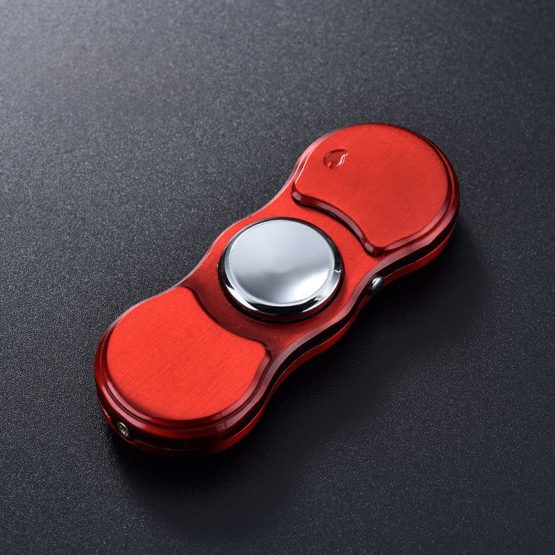 2-in-1 Fingertip Gyro LED Colorful Light Electronic Lighter - Red - image 7