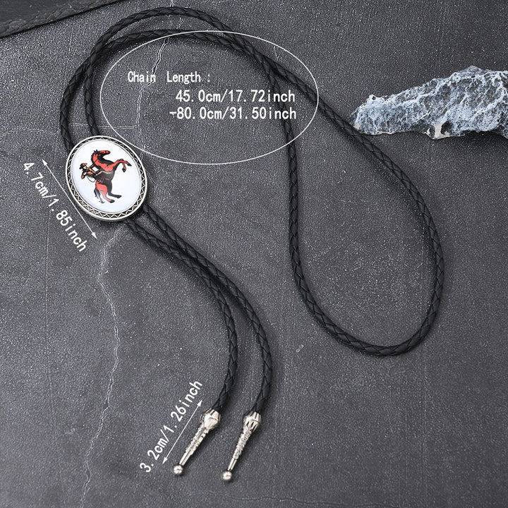 Western Icon Cowboy Knight Creative Bull Head Bolo Tie - image 11