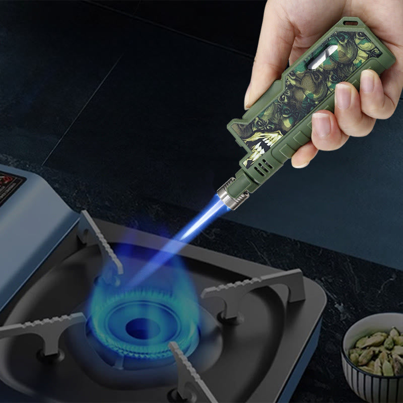 Retractable Handle Outdoor Inflatable Butane Lighter - image 3