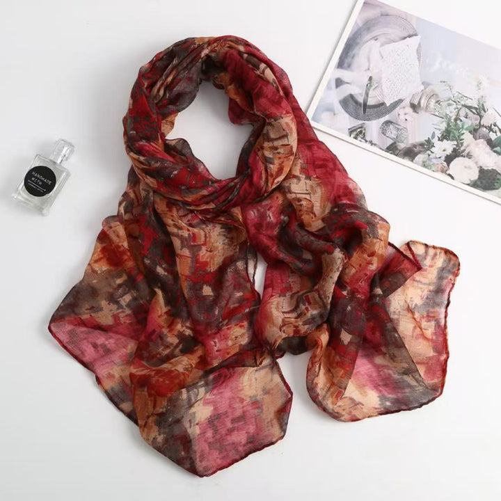Women's Oil Painting Dyeing Summer Sunscreen Scarf - Style #5 - image 4