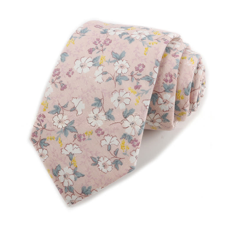 Men's Vintage Elegant Floral Printed Cotton Necktie - Style #18 - image 18