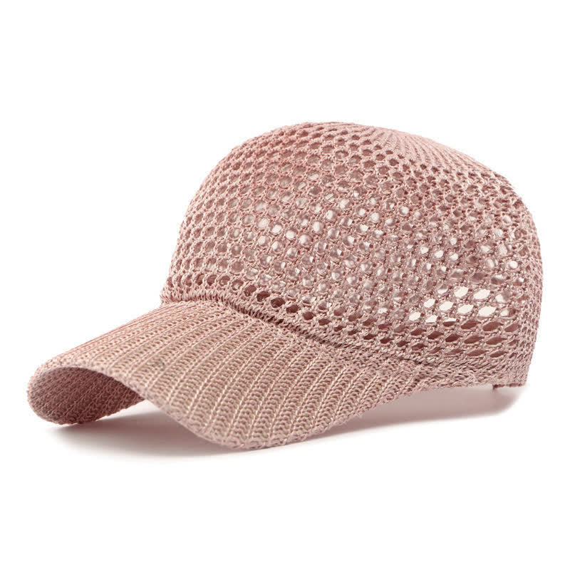 Casual Lightweight Classic Mesh Summer Baseball Cap - Pink - M (22"-22 7/8") - image 7