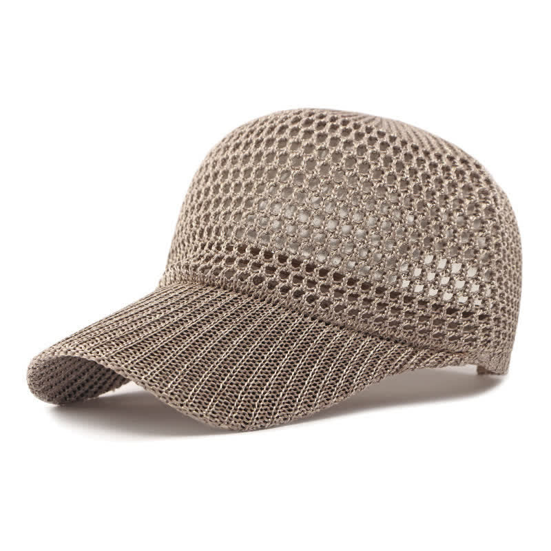 Casual Lightweight Classic Mesh Summer Baseball Cap - Khaki - M (22"-22 7/8") - image 8