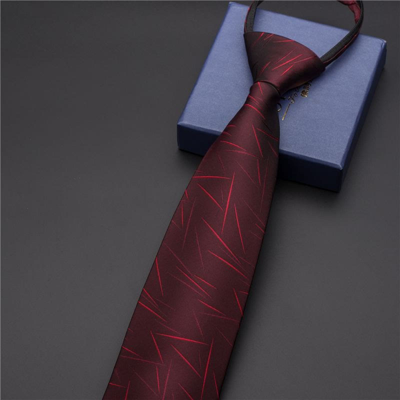 Men's Vintage Printed Necktie With Carved Tie Clip - Style #8 - Silver - image 10