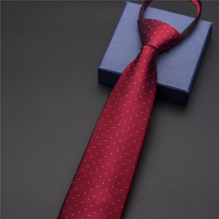 Men's Vintage Printed Necktie With Carved Tie Clip - Style #14 - Silver - image 18