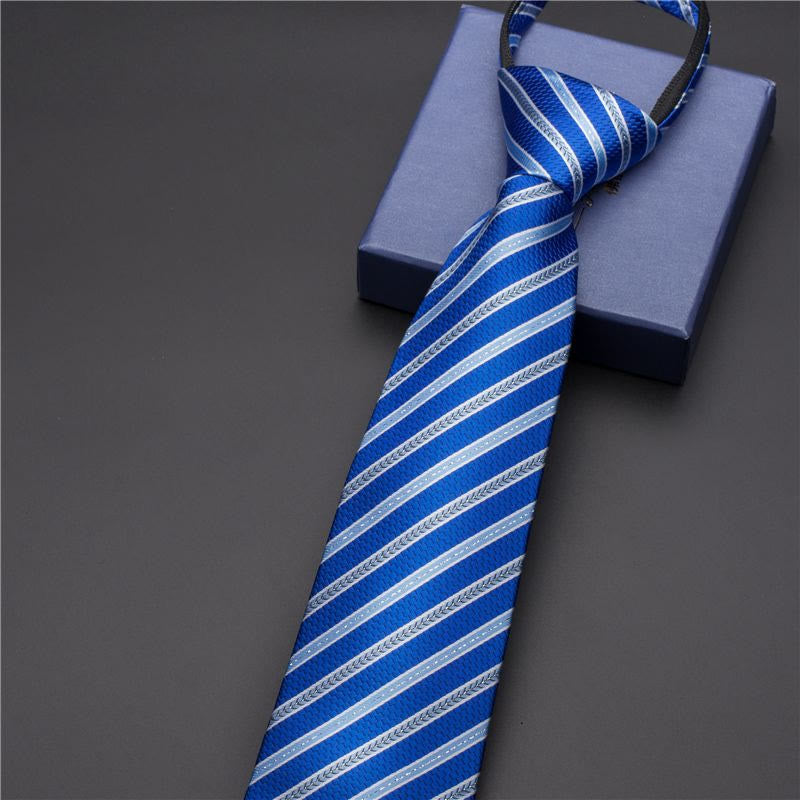 Men's Vintage Printed Necktie With Carved Tie Clip - Style #20 - Silver - image 25