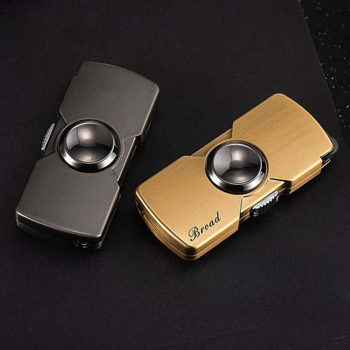 Fingertip Gyro Straight Windproof Blue Flame Lighter - image 0