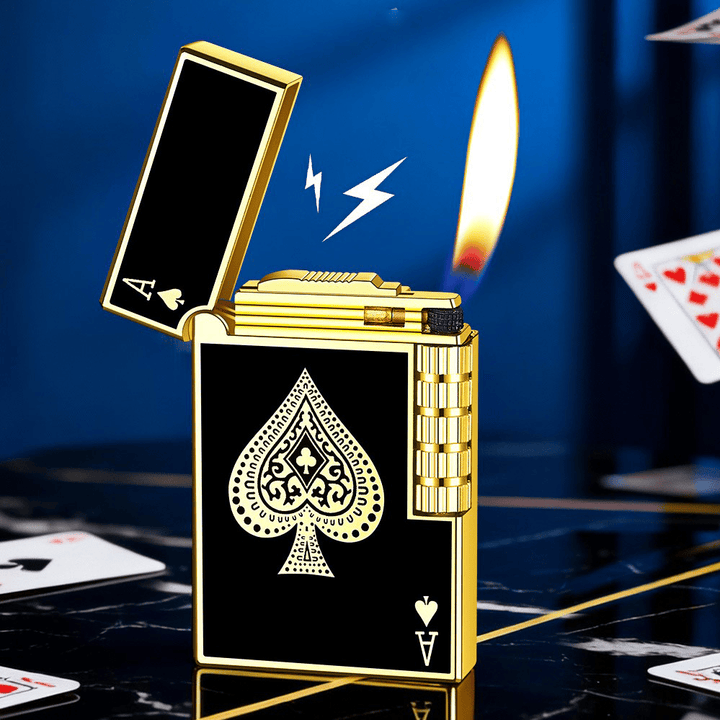 Metal Creative Poker Spades A Butane Lighter - image 3