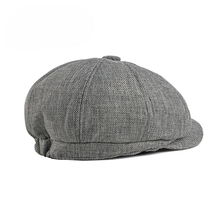 Solid Color Retro British Style Summer Beret Hat - image 1