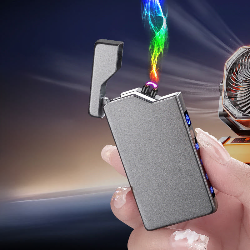 Metal Double Arc LED Power Display Charging Lighter - image 1