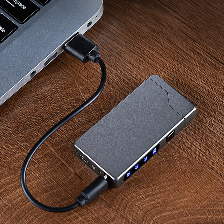 Metal Double Arc LED Power Display Charging Lighter - image 3