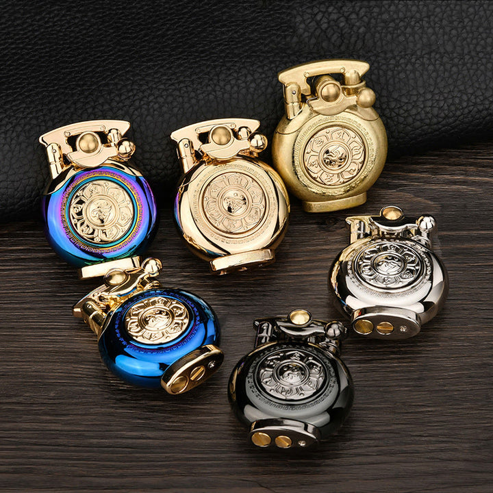 Six Character Mantra Rocker Arm Ignition Kerosene Lighter - image 2