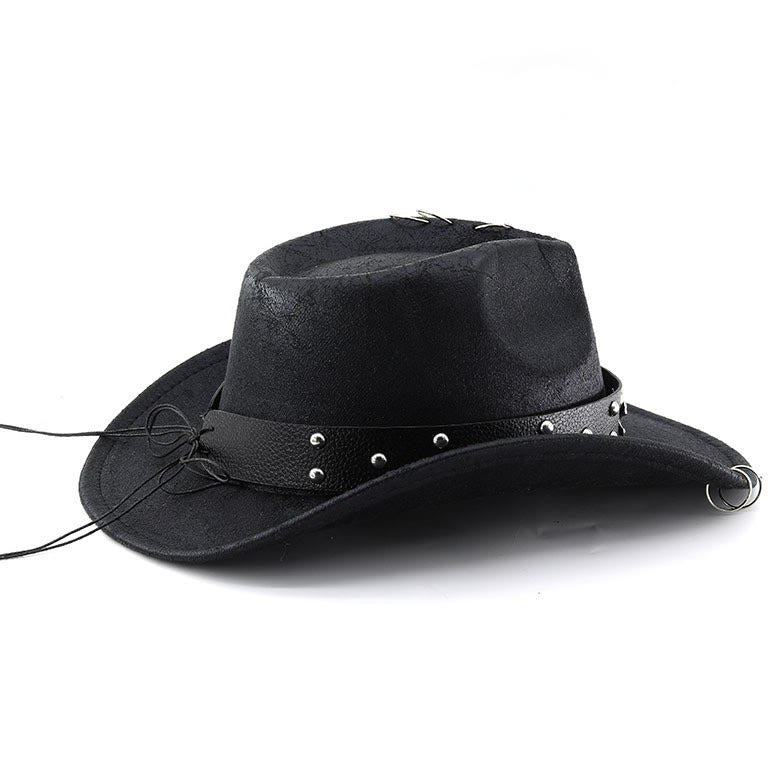 Party Skull Decor Unisex PU Leather Cowboy Hat - image 2