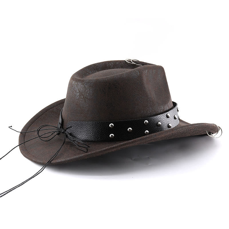 Party Skull Decor Unisex PU Leather Cowboy Hat - image 8