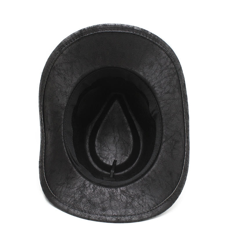 Party Skull Decor Unisex PU Leather Cowboy Hat - image 4