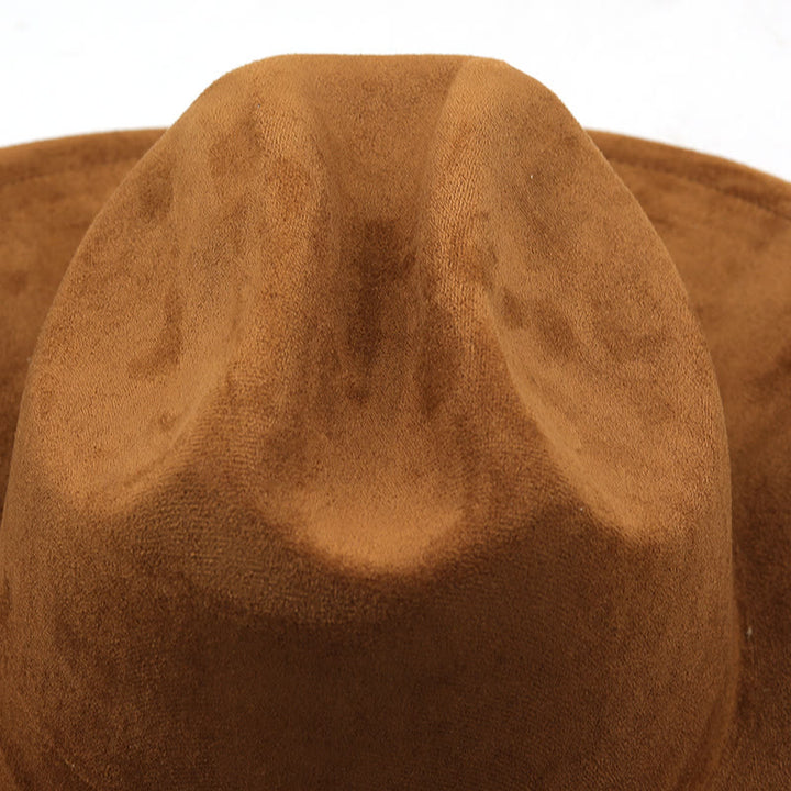Vintage Curved Brim Suede Western Cowboy Sun Hat - image 2