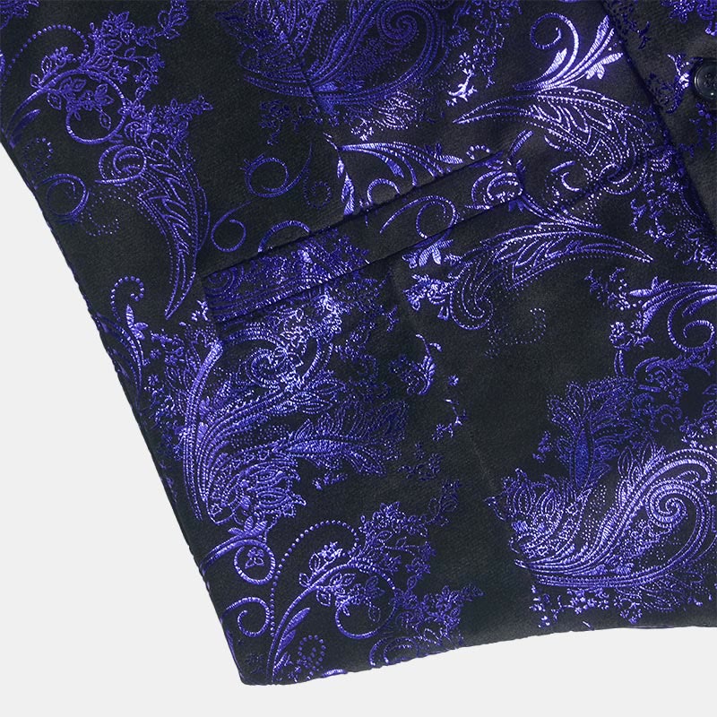 Men's Retro Paisley Jacquard Pattern Slim Fit Vest - image 16