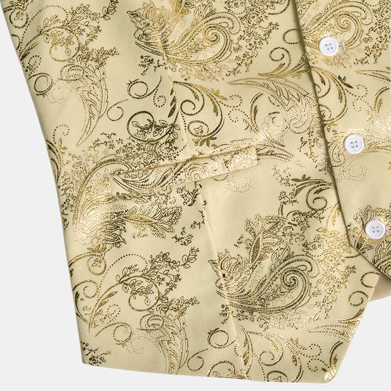 Men's Retro Paisley Jacquard Pattern Slim Fit Vest - image 9