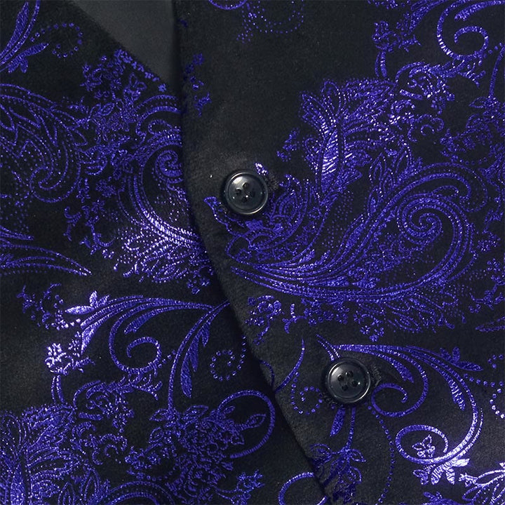 Men's Retro Paisley Jacquard Pattern Slim Fit Vest - image 15