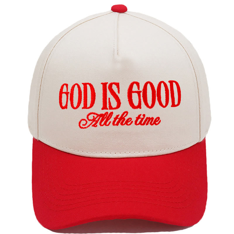 Classic Color Block Retro Style Daily Wear Baseball Cap - Red - M (22"-22 7/8") - image 1