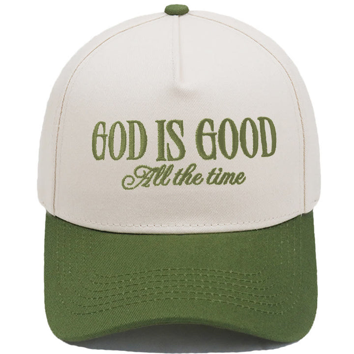 Classic Color Block Retro Style Daily Wear Baseball Cap - Army Green - M (22"-22 7/8") - image 10