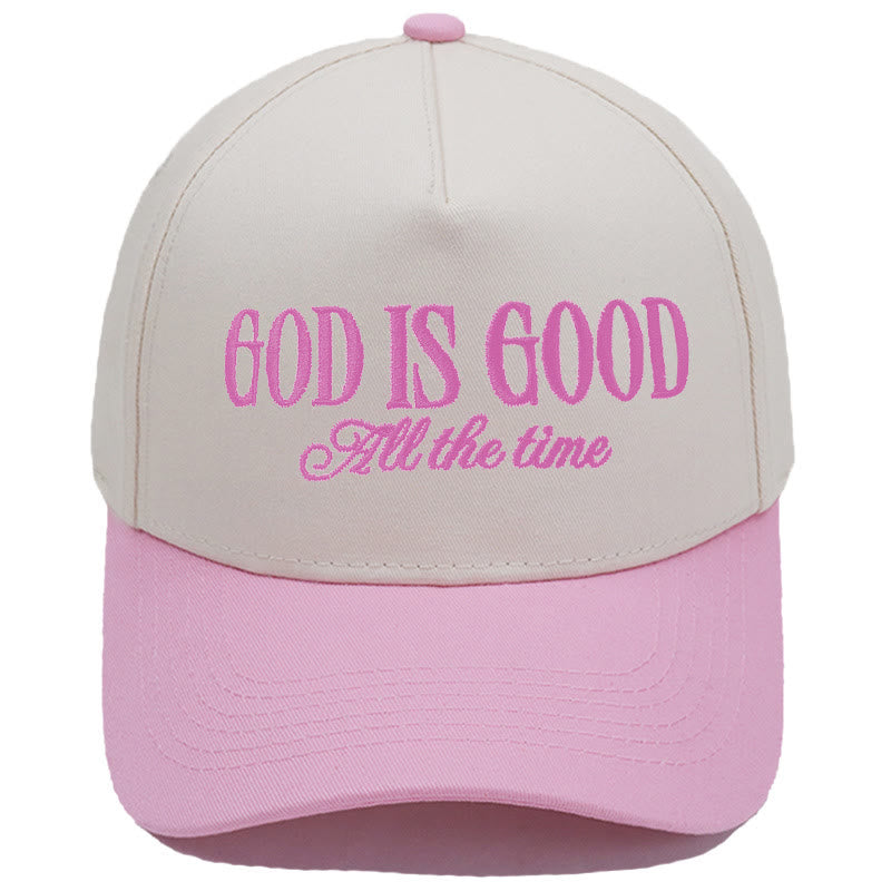 Classic Color Block Retro Style Daily Wear Baseball Cap - Pink - M (22"-22 7/8") - image 3
