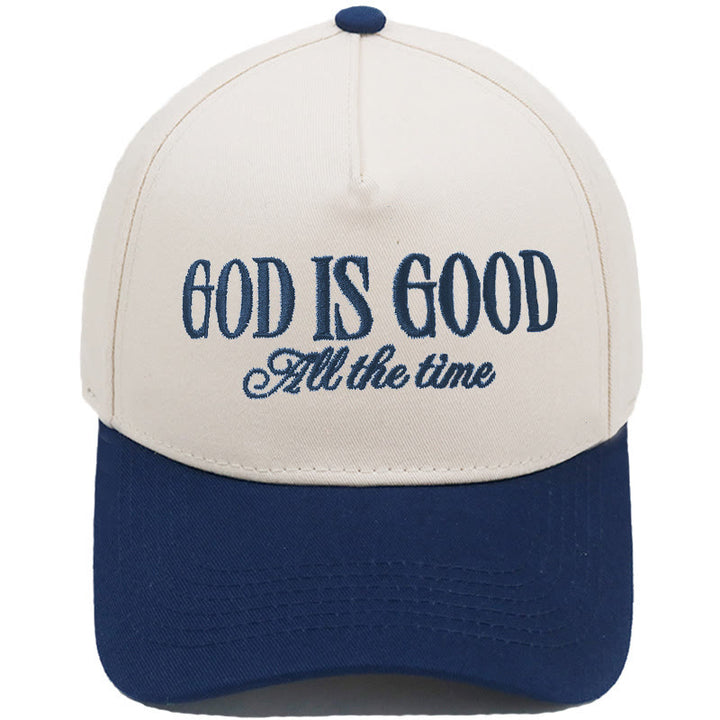 Classic Color Block Retro Style Daily Wear Baseball Cap - Navy Blue - M (22"-22 7/8") - image 7