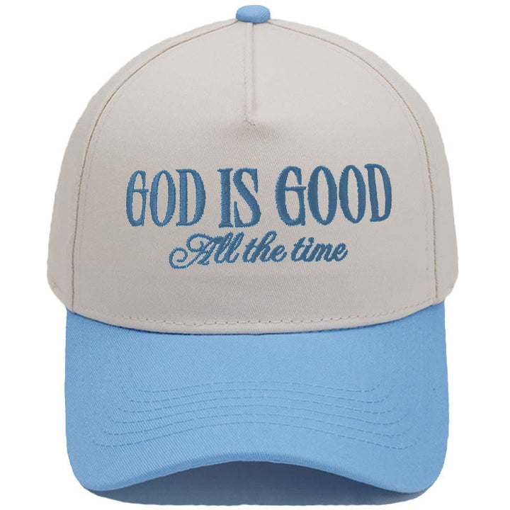 Classic Color Block Retro Style Daily Wear Baseball Cap - Sky Blue - M (22"-22 7/8") - image 5
