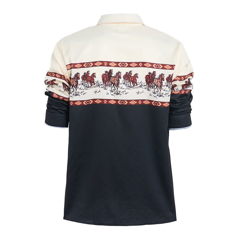 Men's Blue Southwestern Aztec 3D Printed Cowboy Shirt - image 9