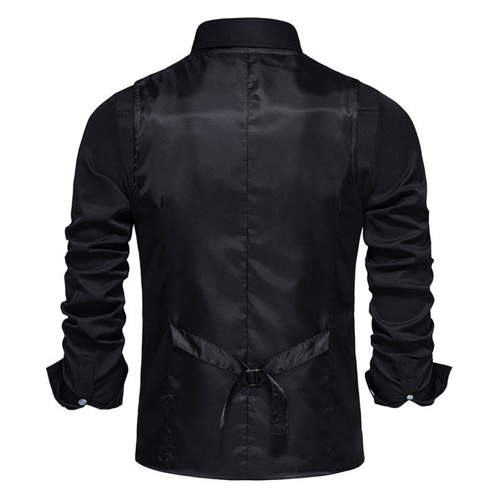 Men's Vintage Plaid Lapel Button Down Vest - image 6