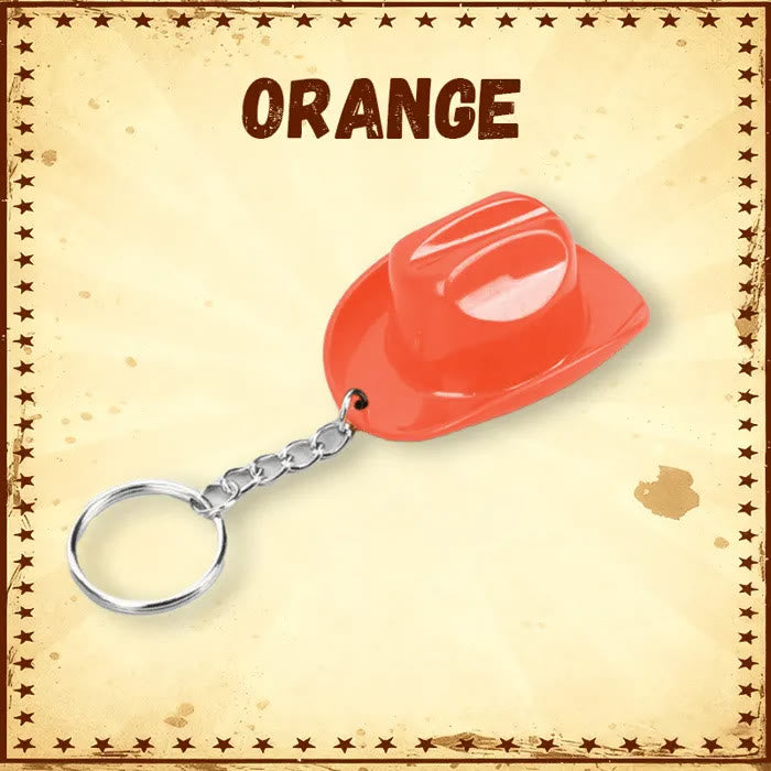 Retro Cowboy Hat Shape Multifunctional Bottle Opener Keychain - Orange - image 7
