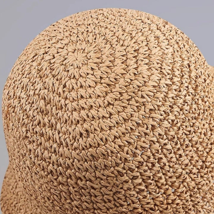 Women's Breathable Crochet Knit Casual Daily Summer Straw Hat - image 3
