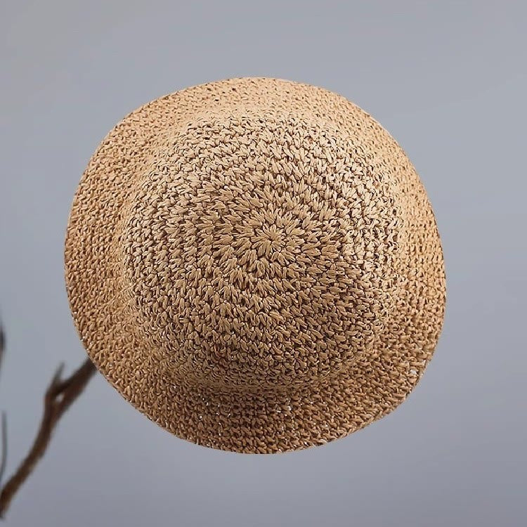 Women's Breathable Crochet Knit Casual Daily Summer Straw Hat - image 2