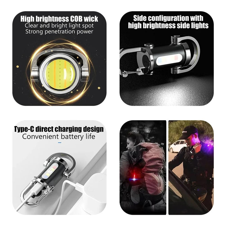 Multifunctional Waterproof Mini LED Flashlight Portable Keychain - image 4