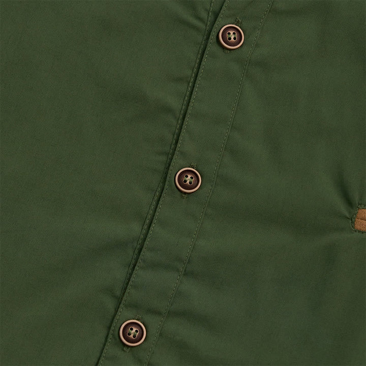 Men's Casual Plaid Trim Chest Pocket Short Sleeve Shirt - image 12