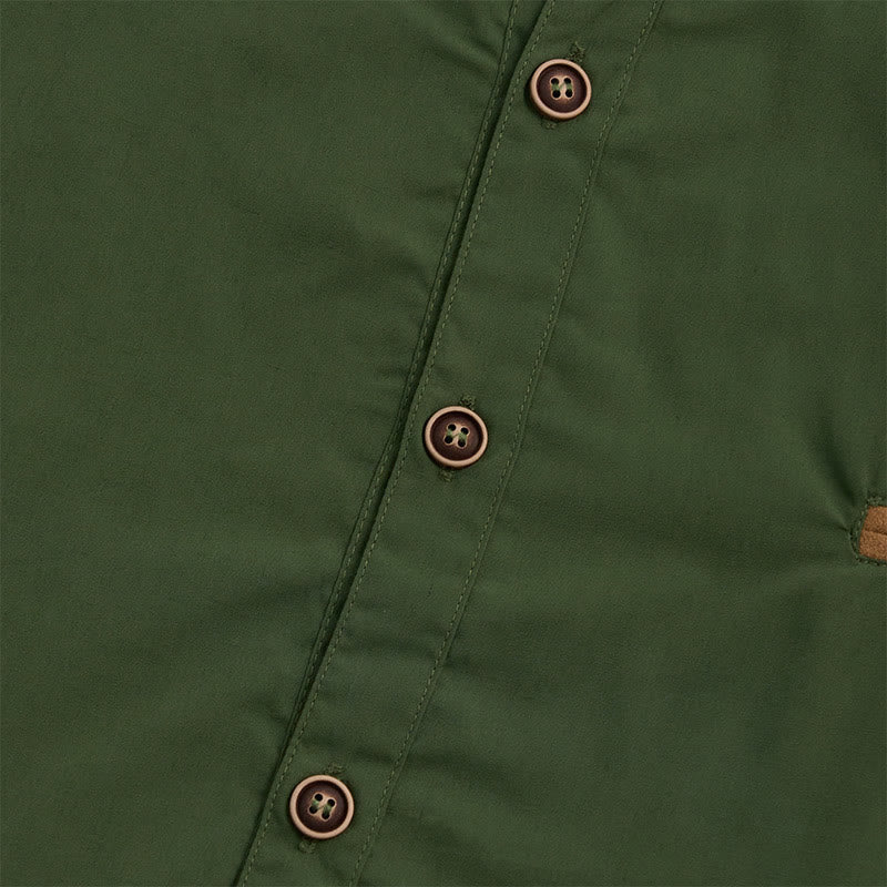 Men's Casual Plaid Trim Chest Pocket Short Sleeve Shirt - image 12